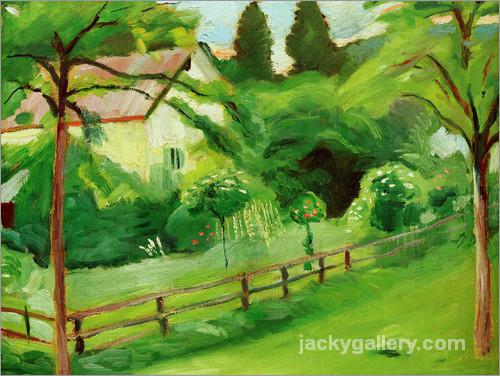 Landhaus mit Garten, August Macke painting